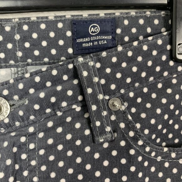 AG Adriano Goldschmied Stevie Corduroy Pants 28 Slim Straight Ankle Gray - Picture 6 of 7